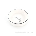 Support Samples Wholesale Custom White Ceramic Pet Bowl